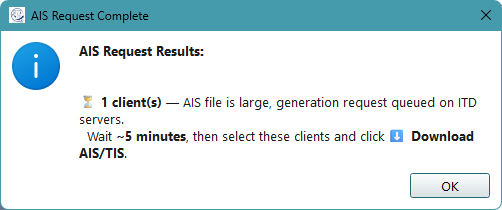 AIS Request Result