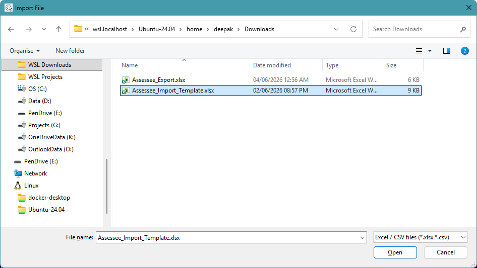 Import Dialog